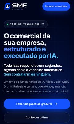 Site da SMF no celular